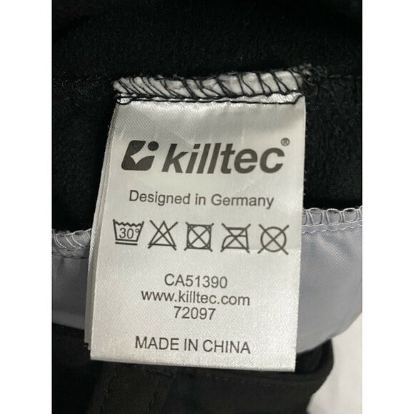 Vintage Killtec Black Insulated Waterproof Ski Snow Pants US 8 Suspender Stretch - Picture 11 of 12